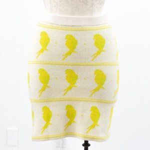 For Love & Lemons Knitz S Bird Print Mini Skirt